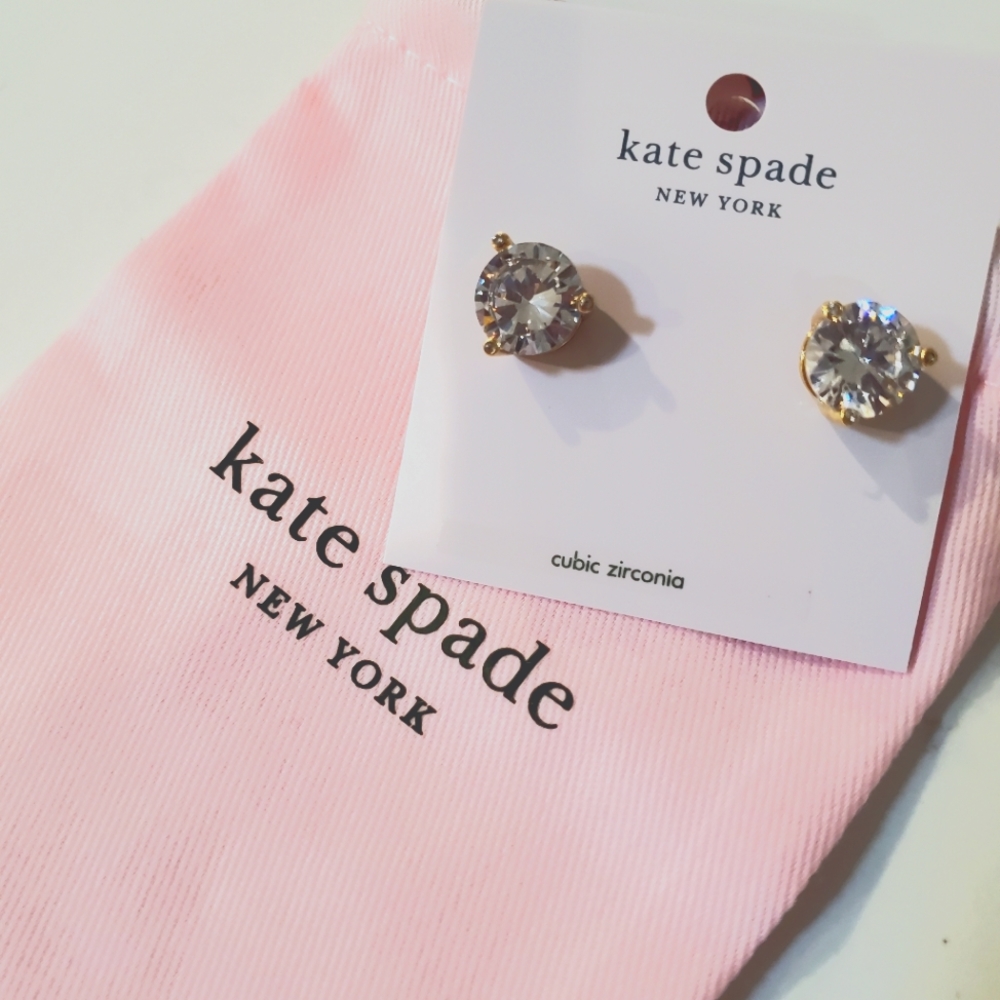 Kate Spade Round Crystal Stud Earrings